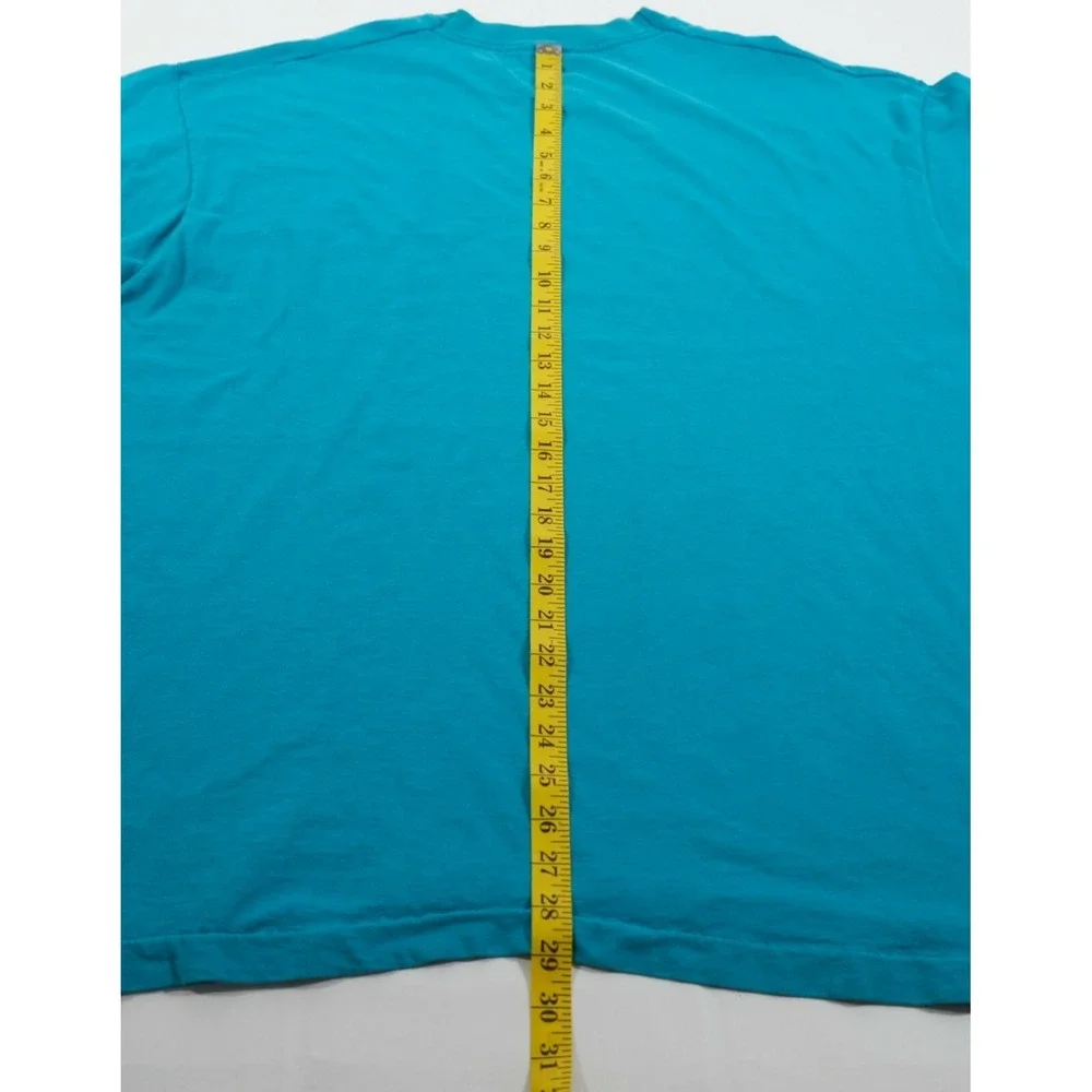 Guess T-Shirt Mens XL Teal Guess Paris Vintage 80s Single Stitch Graphic Tee - Picture 4 of 9